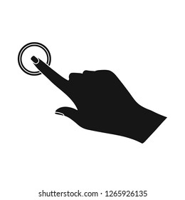 Isolated object of touchscreen and hand sign. Collection of touchscreen and touch stock vector illustration.