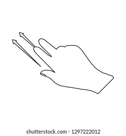 Isolated object of touchscreen and hand symbol. Set of touchscreen and touch stock vector illustration.