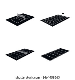 Isolated object of tournament and scene symbol. Set of tournament and grass vector icon for stock.
