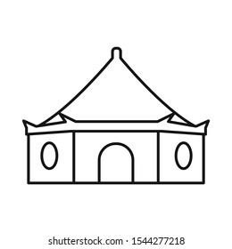 Isolated object of tower and vietnam symbol. Web element of tower and city stock symbol for web.