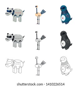 Isolated object of toy and science icon. Set of toy and toy stock vector illustration.