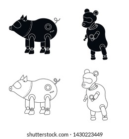 Isolated object of toy and science icon. Set of toy and toy stock symbol for web.