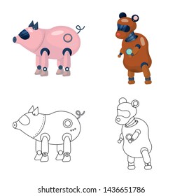 Isolated object of toy and science icon. Collection of toy and toy stock vector illustration.