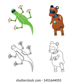 Isolated object of toy and science icon. Set of toy and toy stock symbol for web.