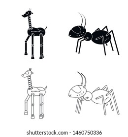 Isolated object of toy and science icon. Collection of toy and toy stock symbol for web.