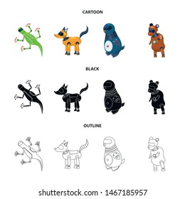 Isolated object of toy and science icons. Set of toy and toy stock symbol for web.