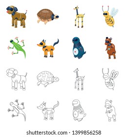 Isolated object of toy and science logo. Collection of toy and toy stock symbol for web.