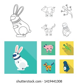 Isolated object of toy and science logo. Set of toy and toy stock vector illustration.