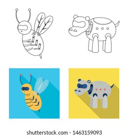 Isolated object of toy and science logo. Collection of toy and toy stock vector illustration.