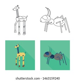 Isolated object of toy and science logo. Set of toy and toy vector icon for stock.