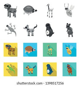 Isolated object of toy and science sign. Collection of toy and toy stock vector illustration.