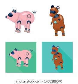 Isolated object of toy and science sign. Set of toy and toy vector icon for stock.