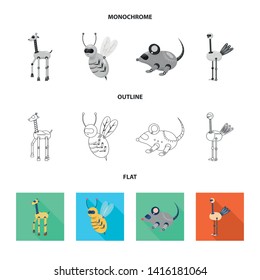 Isolated object of toy and science symbol. Set of toy and toy stock symbol for web.