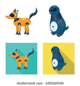 Isolated object of toy and science symbol. Collection of toy and toy stock vector illustration.