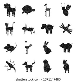 Isolated object of toy and toy symbol. Set of toy and mechanism vector icon for stock.
