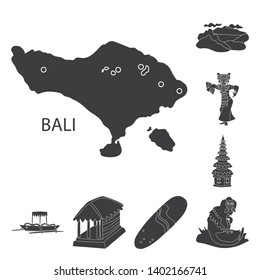 Isolated object of  and traditional logo. Collection of  and bali stock vector illustration.