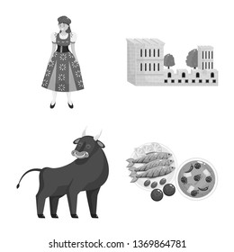 Isolated object of  and traditional sign. Collection of  and historic stock symbol for web.