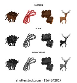 Isolated object of traditional and tour icon. Collection of traditional and landmarks stock vector illustration.