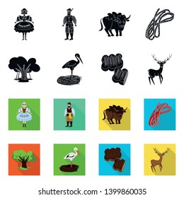 Isolated object of traditional and tour icon. Collection of traditional and landmarks vector icon for stock.