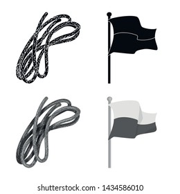 Isolated object of traditional and tour icon. Set of traditional and landmarks vector icon for stock.