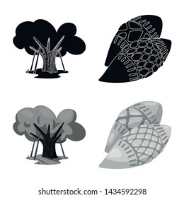 Isolated object of traditional and tour icon. Collection of traditional and landmarks stock symbol for web.