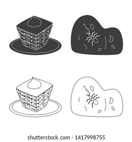 Isolated object of traditional and tour logo. Collection of traditional and landmarks vector icon for stock.