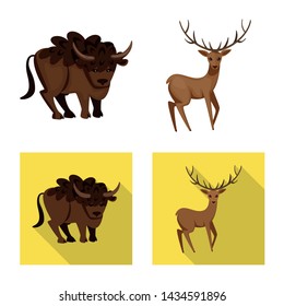 Isolated object of traditional and tour sign. Set of traditional and landmarks vector icon for stock.