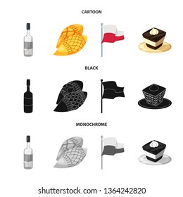 Isolated object of traditional and tour symbol. Collection of traditional and landmarks vector icon for stock.