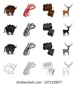 Isolated object of traditional and tour symbol. Collection of traditional and landmarks vector icon for stock.