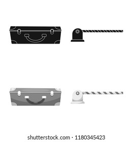 Isolated object of train and station symbol. Collection of train and ticket vector icon for stock.