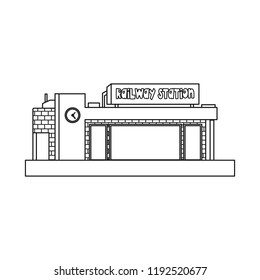 Isolated object of train and station symbol. Collection of train and ticket stock vector illustration.