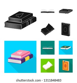 Isolated object of training and cover icon. Collection of training and bookstore  vector icon for stock.
