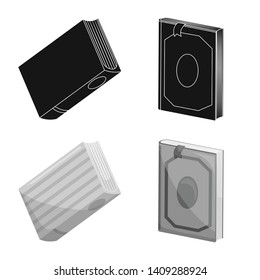 Isolated object of training and cover icon. Set of training and bookstore  stock vector illustration.
