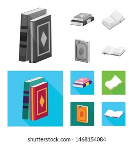 Isolated object of training and cover icon. Set of training and bookstore vector icon for stock.