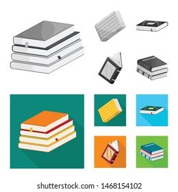 Isolated object of training and cover icon. Set of training and bookstore vector icon for stock.