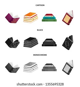 Isolated object of training and cover logo. Collection of training and bookstore  stock symbol for web.
