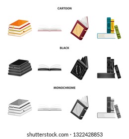 Isolated object of training and cover symbol. Collection of training and bookstore  vector icon for stock.