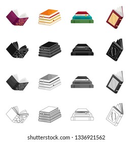 Isolated object of training and cover symbol. Set of training and bookstore  stock vector illustration.