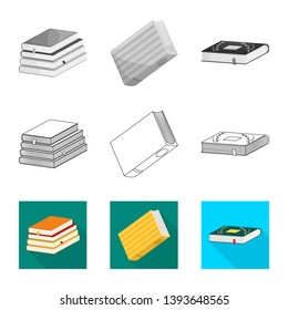 Isolated object of training and cover symbol. Collection of training and bookstore  vector icon for stock.