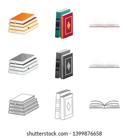 Isolated object of training and cover symbol. Set of training and bookstore  stock vector illustration.