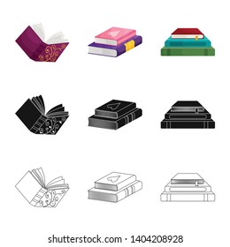 Isolated object of training and cover symbol. Collection of training and bookstore  vector icon for stock.