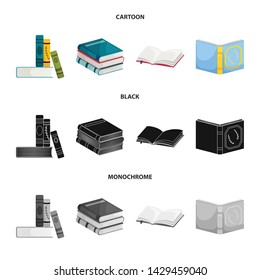 Isolated object of training and cover symbol. Collection of training and bookstore stock symbol for web.