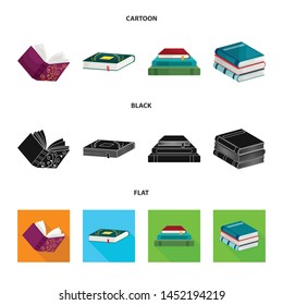 Isolated object of training and cover symbol. Set of training and bookstore vector icon for stock.