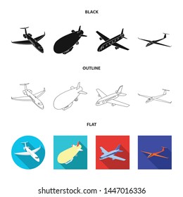 Isolated object of transport and object icon. Collection of transport and gliding stock symbol for web.