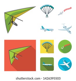 Isolated object of transport and object sign. Collection of transport and gliding stock symbol for web.