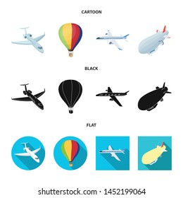 Isolated object of transport and object symbol. Collection of transport and gliding vector icon for stock.