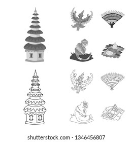 Isolated object of  and travel icon. Collection of  and traditional stock symbol for web.