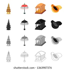 Isolated object of  and travel icon. Collection of  and traditional stock symbol for web.