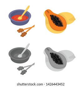 Isolated object of and travel icon. Collection of and traditional stock vector illustration.