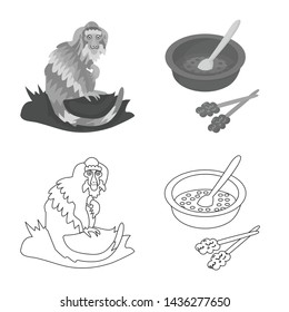 Isolated object of and travel icon. Collection of and traditional vector icon for stock.